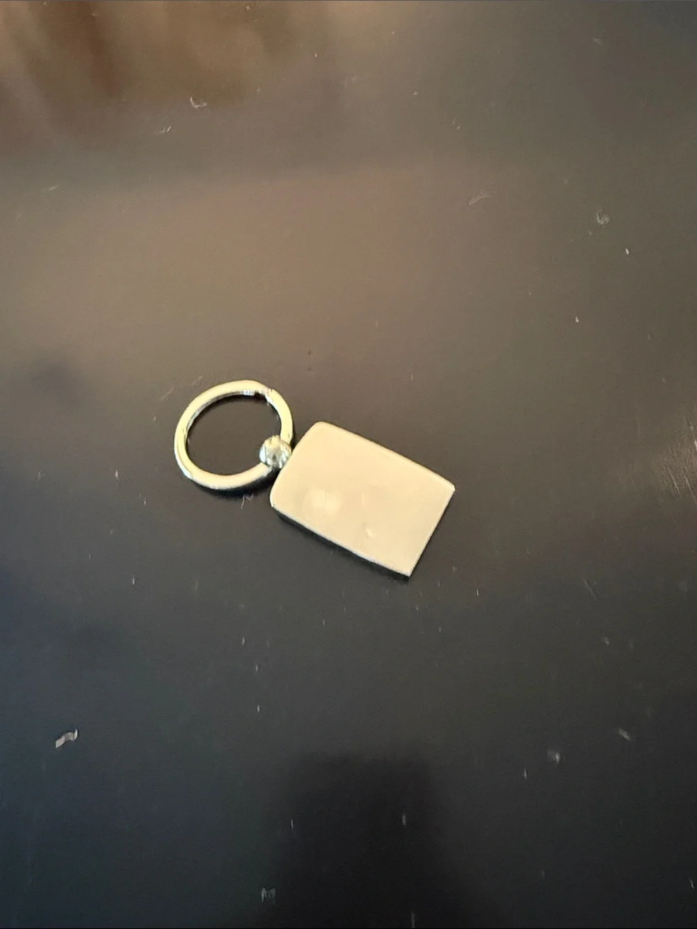 Black Carbon Fiber Keychain with Chrome Accents
